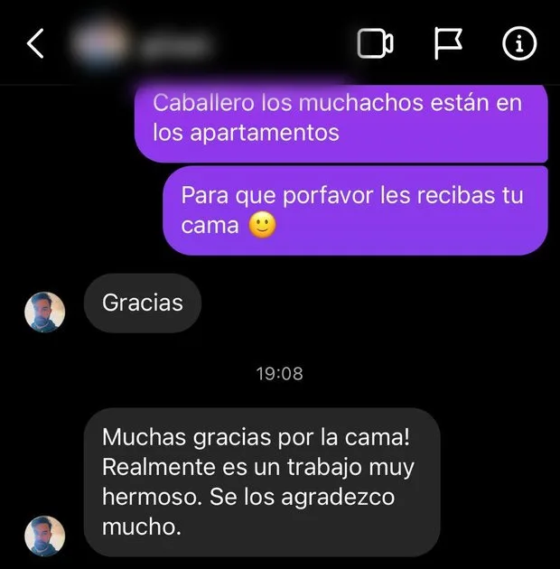 Mensaje de un cliente de Distrito Design: una cama a la medida, entregada